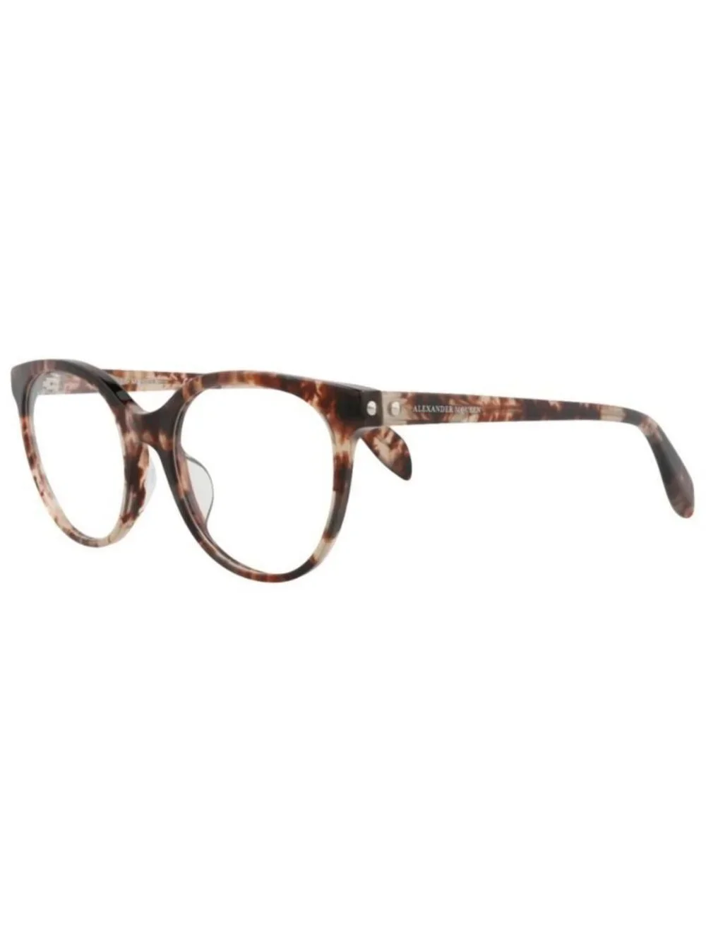 New Alexander McQueen Womens Round/Oval Avana Avana Transparent Fashion Designer